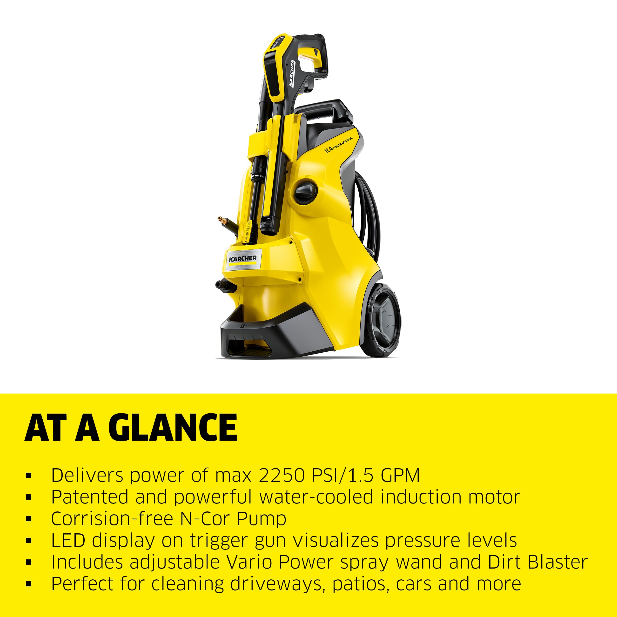 Amazon.com : Kärcher Pressure Washer, K4 Power Control, Max 1900